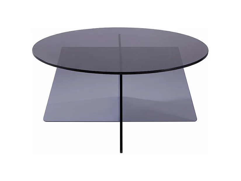 Mesa de centro de vidrio templado - Antracita - SELVORA