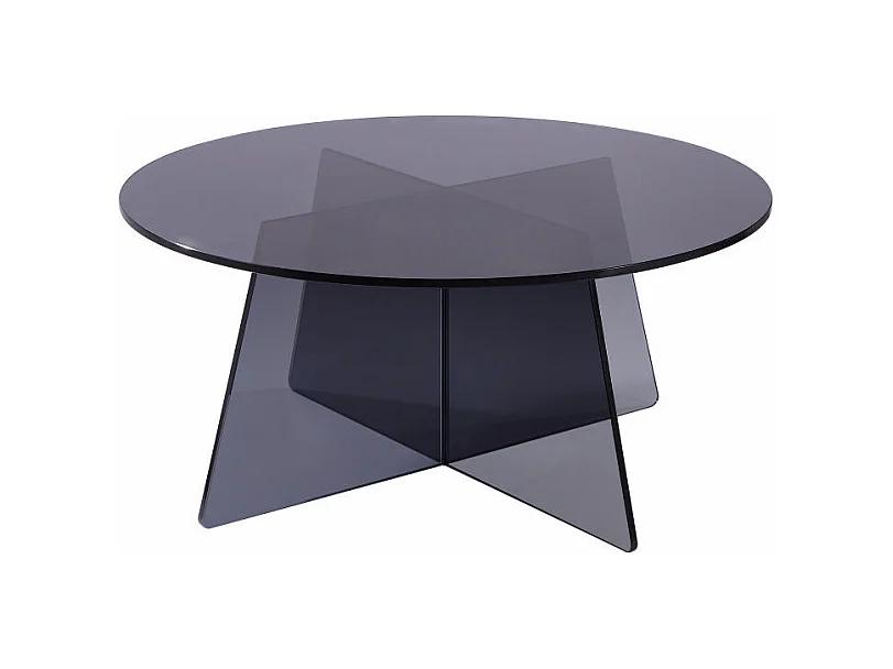 Mesa de centro de vidrio templado - Antracita - SELVORA