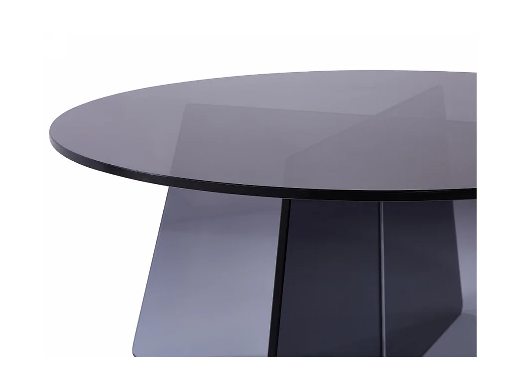 Mesa de centro de vidrio templado - Antracita - SELVORA