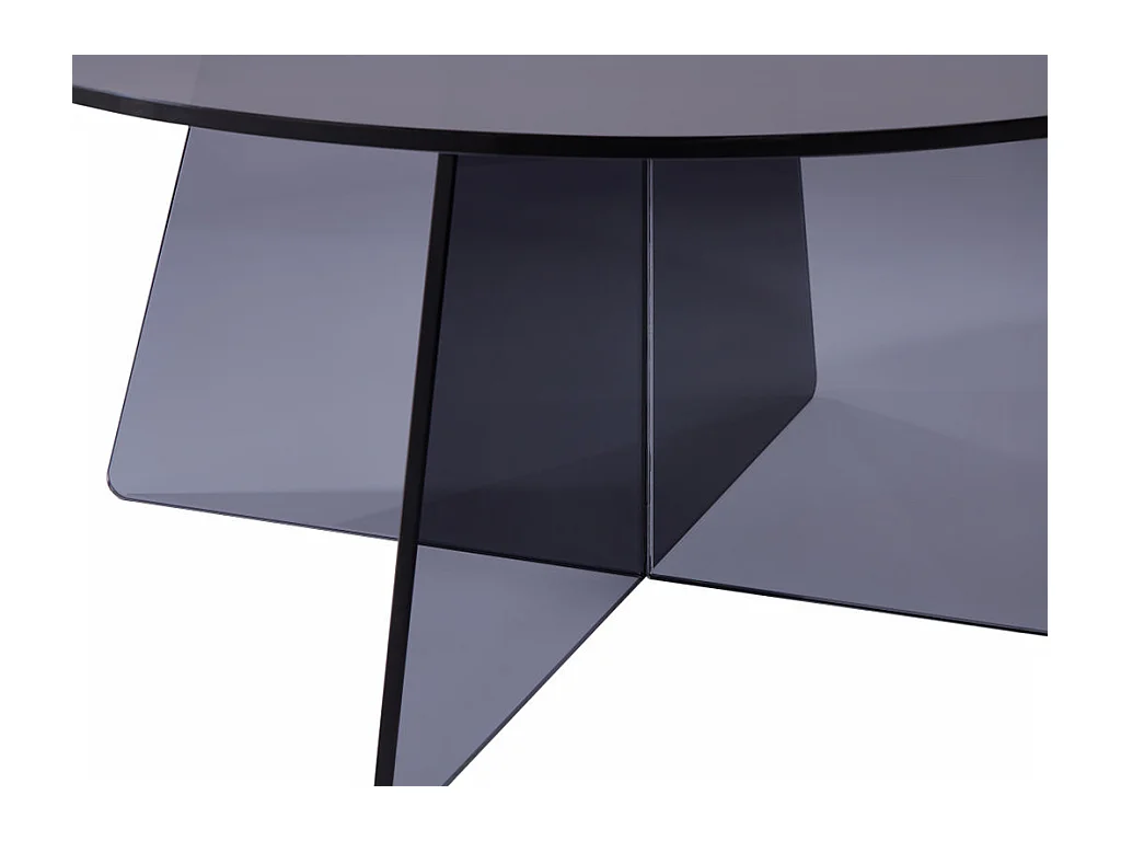Mesa de centro de vidrio templado - Antracita - SELVORA