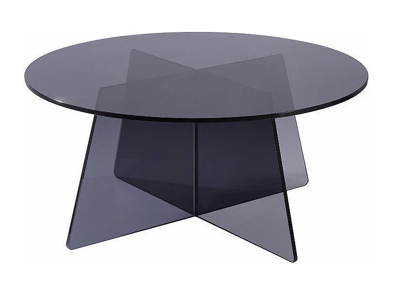 Table basse en verre trempé - Anthracite - SELVORA
