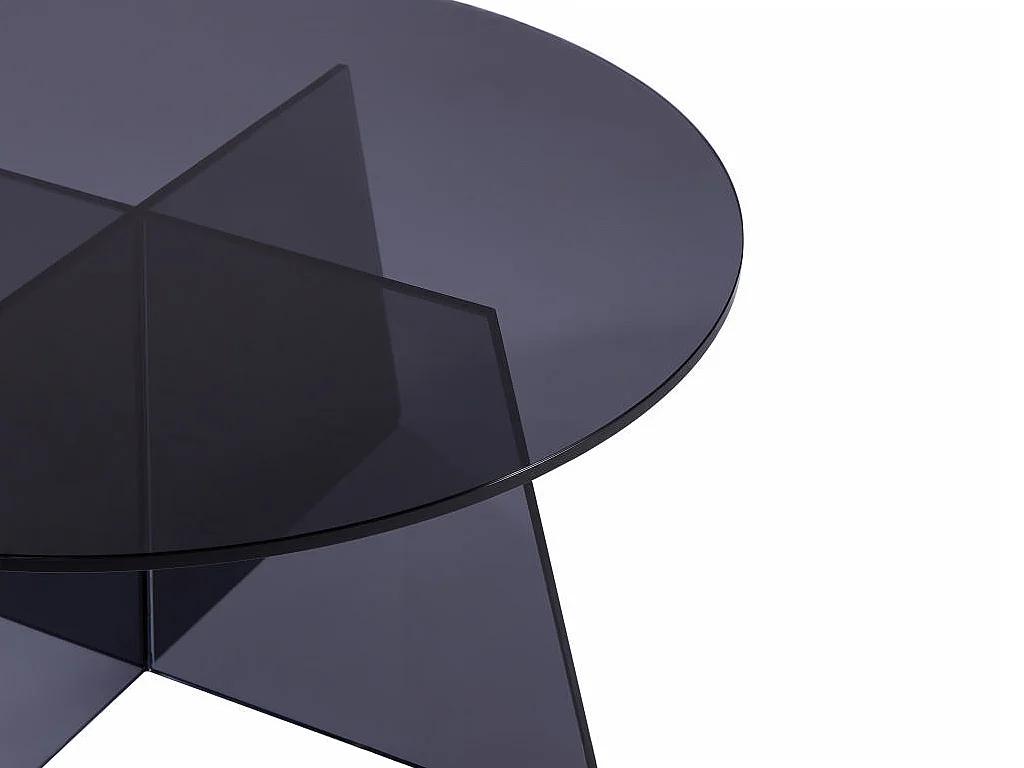 Table basse en verre trempé - Anthracite - SELVORA