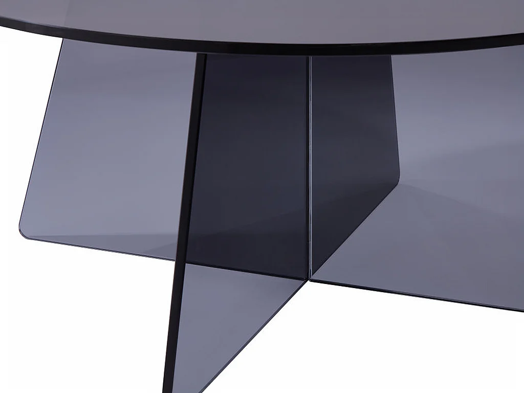 Table basse en verre trempé - Anthracite - SELVORA