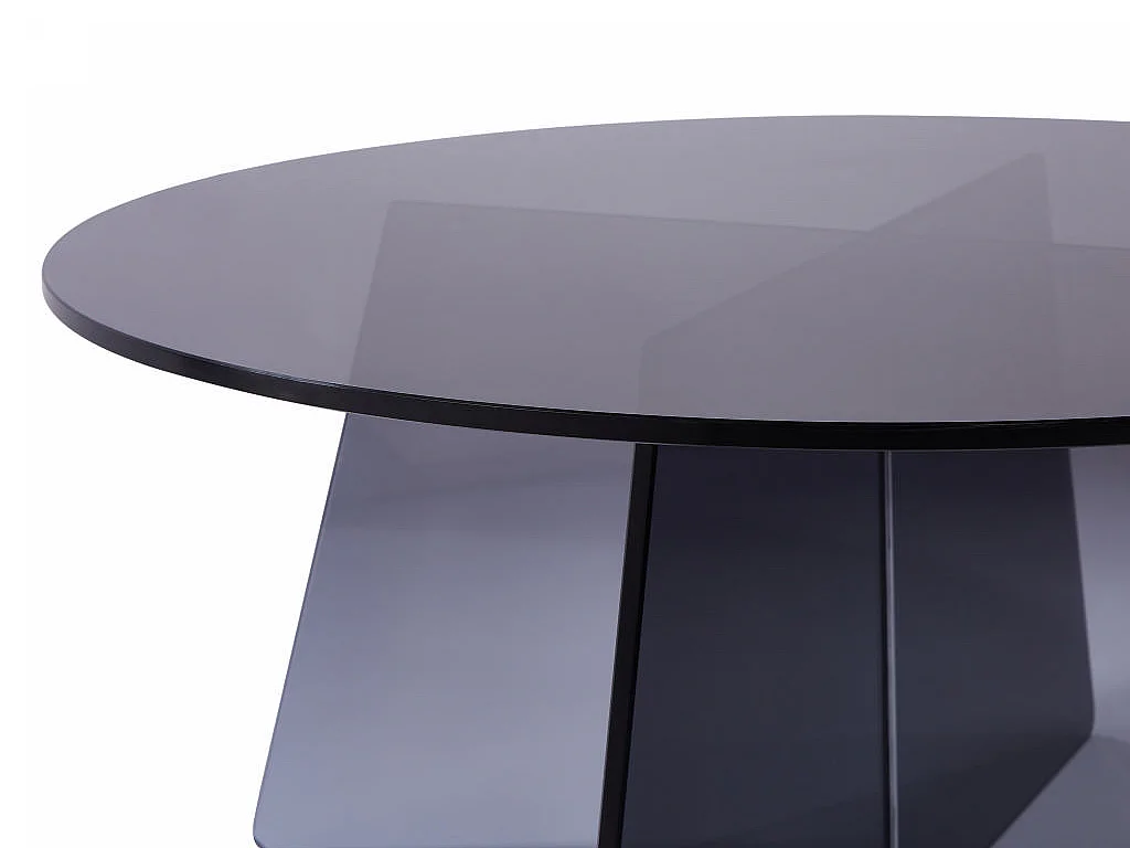 Table basse en verre trempé - Anthracite - SELVORA