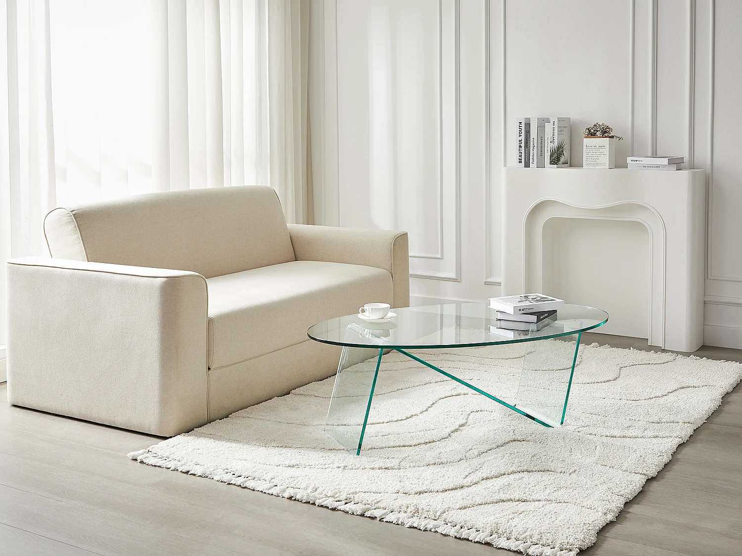 Couchtisch - Sicherheitsglas - Transparent - ELOWEN