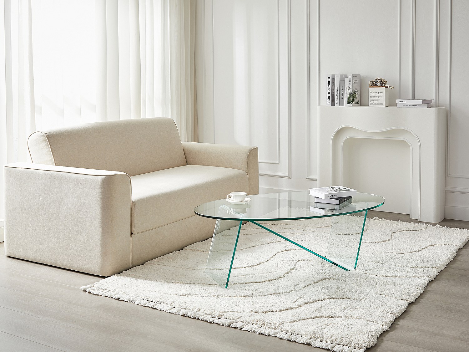 Couchtisch - Sicherheitsglas - Transparent - ELOWEN günstig online kaufen