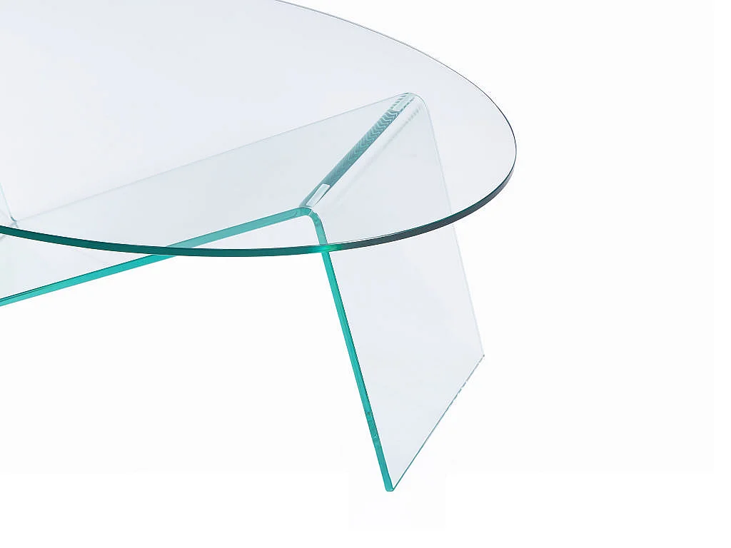 Salontafel van gehard glas - Transparant - ELOWEN