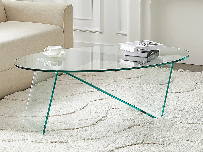 Couchtisch - Sicherheitsglas - Transparent - ELOWEN