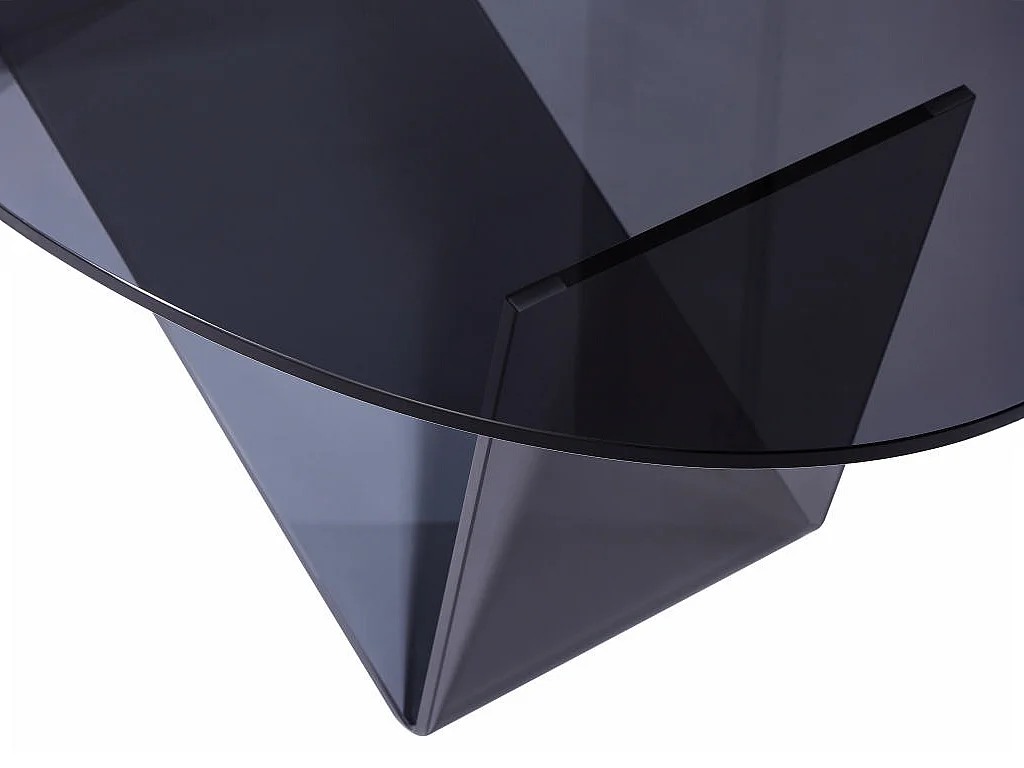 Table basse en verre trempé - Anthracite - ELOWEN