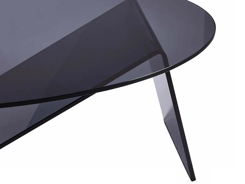 Table basse en verre trempé - Anthracite - ELOWEN