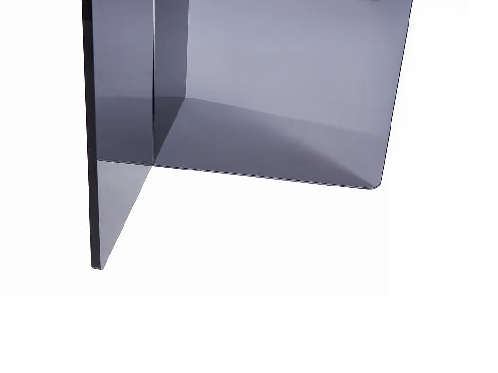 Esstisch für 8 Personen - Sicherheitsglas - Transparent & Anthrazit - BYLENA