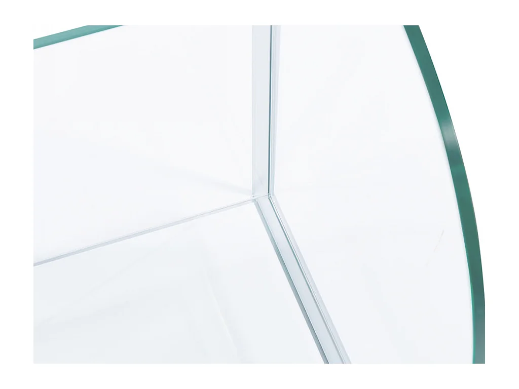 Porte-revue en verre trempé - Transparent et gris - DUSILLA