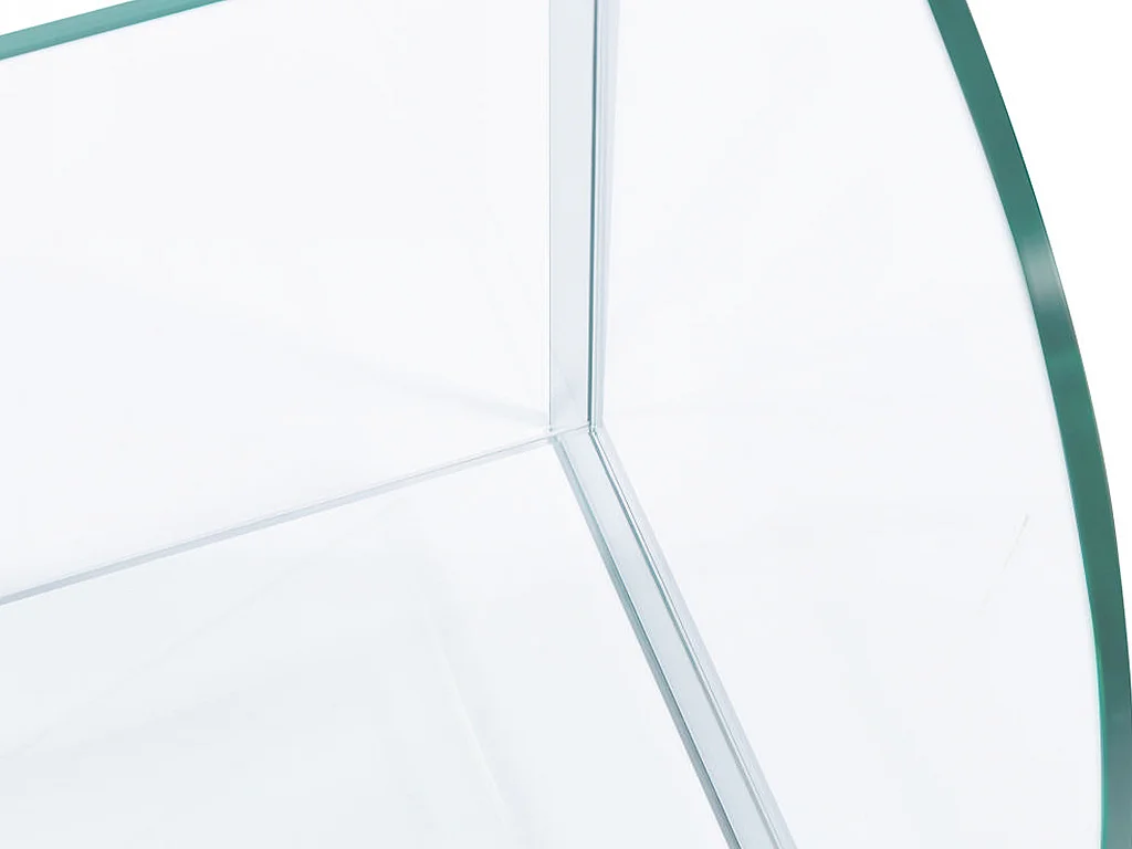 Porte-revue en verre trempé - Transparent et gris - DUSILLA