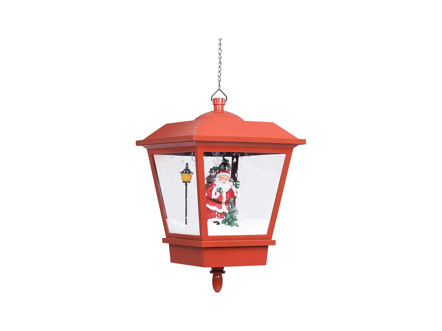 Lampe suspendue de Noël lumière LED Père Noël Rouge 27x27x45 cm