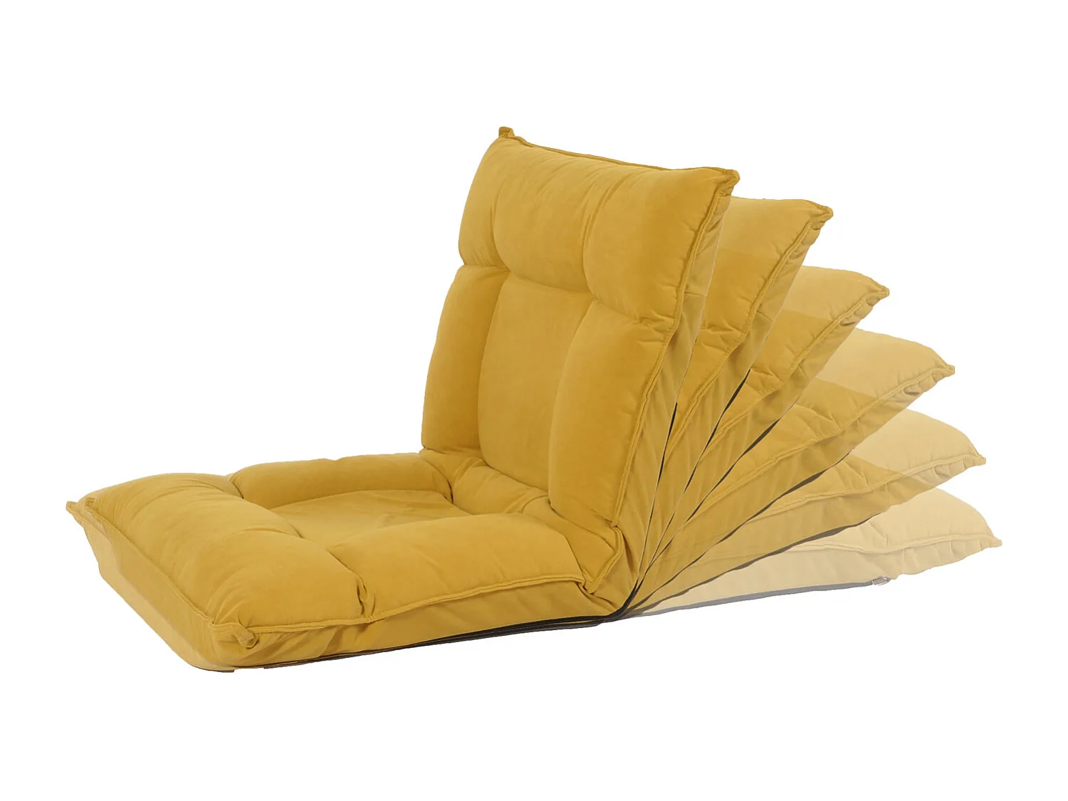 Fauteuil de sol MCW-N44,  jaune