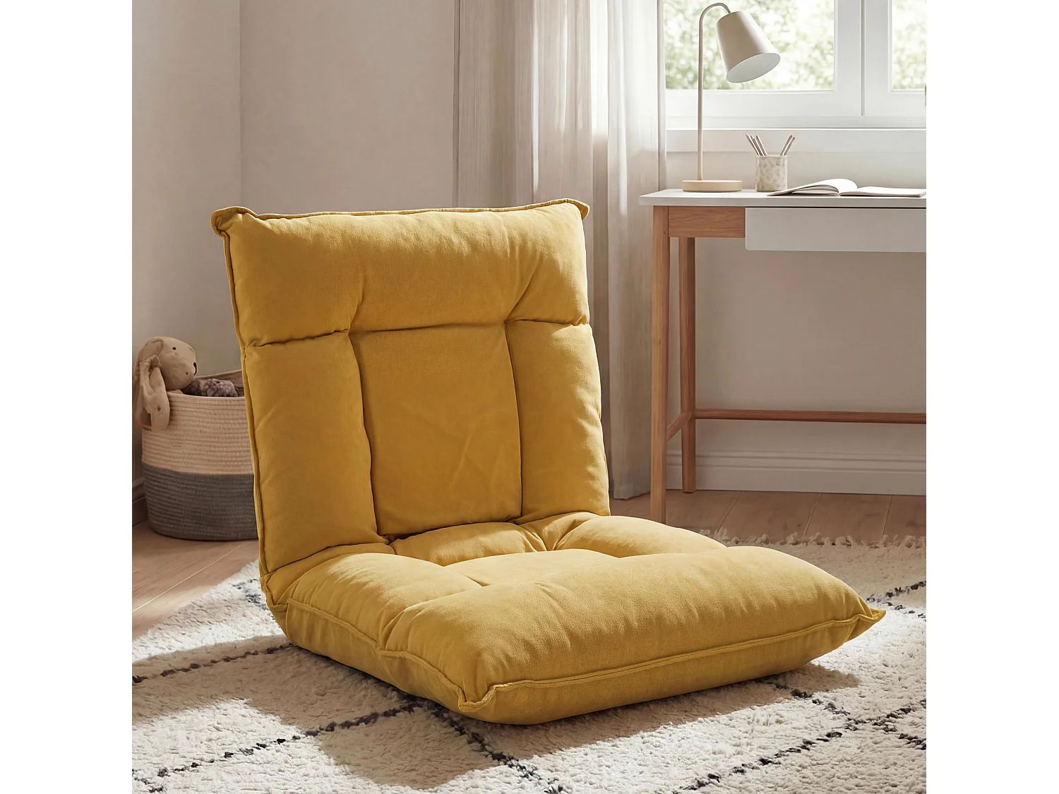 Cadeira de chão MCW-N44,  amarelo