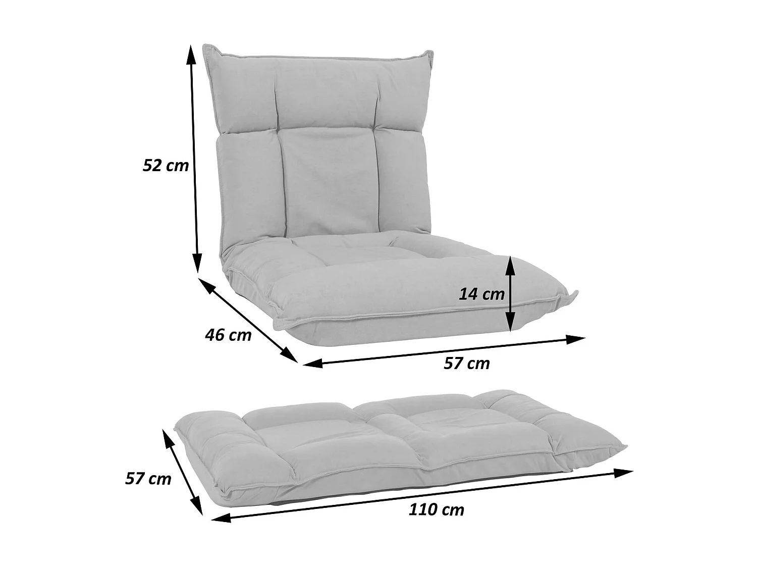 Vloerstoel MCW-N44,  beige