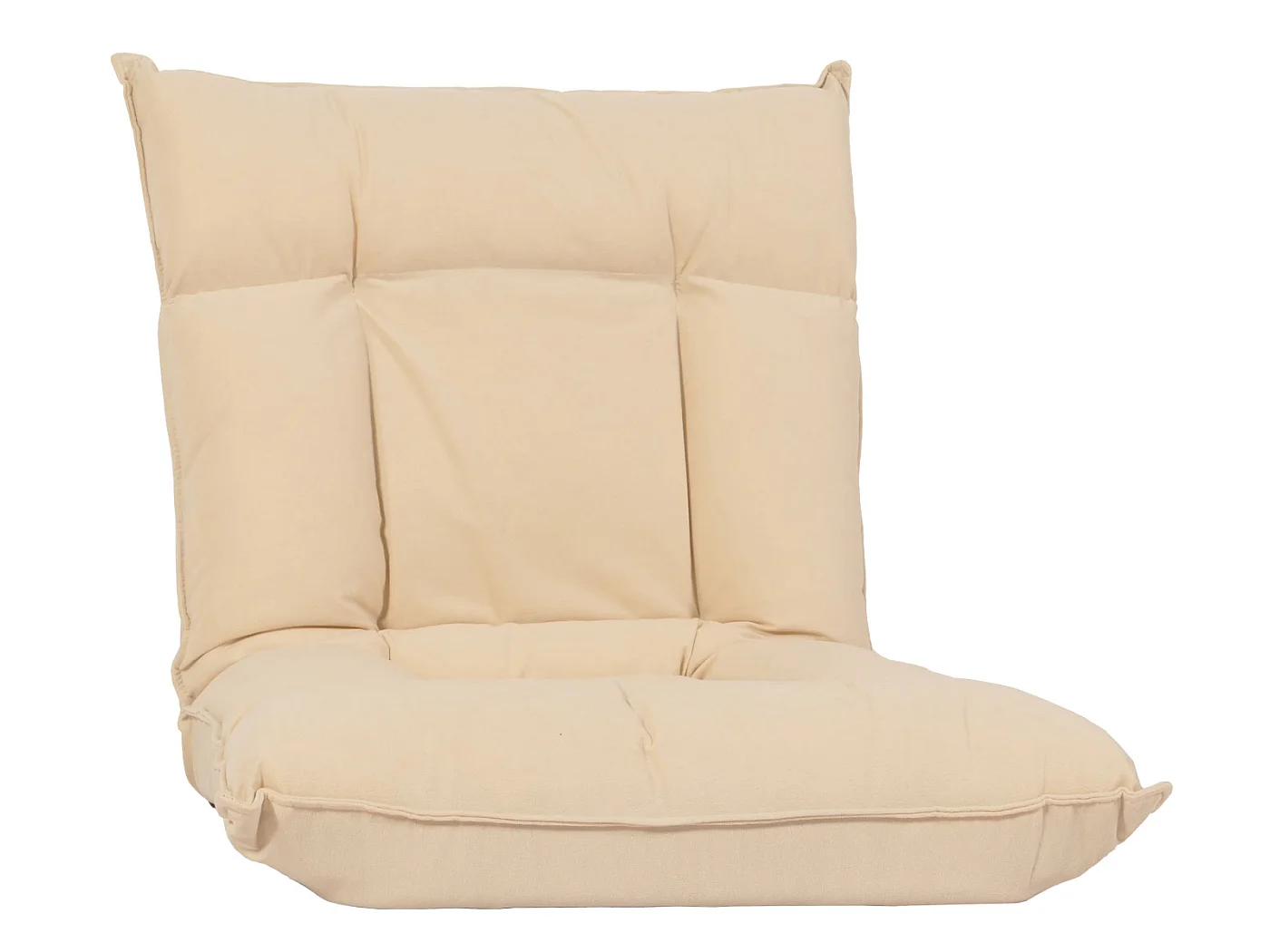 Sedia da pavimento MCW-N44, poltrona da pavimento cuscino 6 posizioni reclinabili, velluto ~ beige