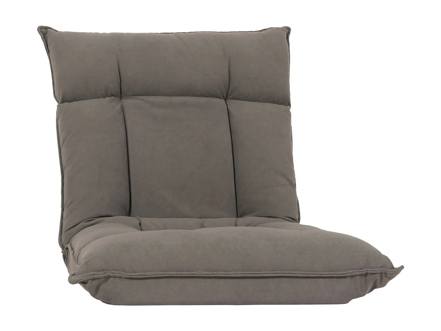 Sedia da pavimento MCW-N44, poltrona da pavimento cuscino 6 posizioni reclinabili, velluto ~ grigo scuro