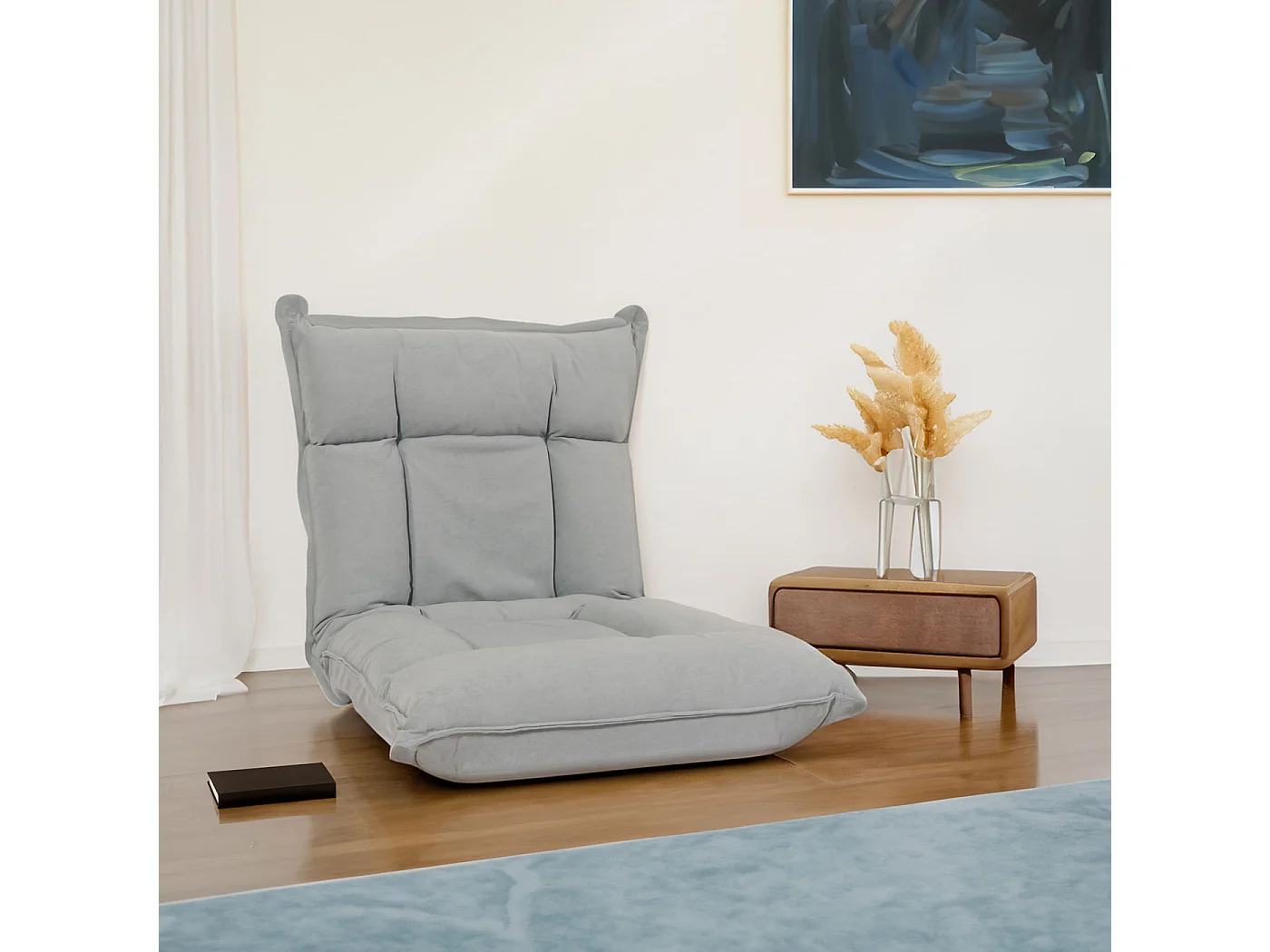 Krzesło podłogowe MCW-N44,  jasnoszary