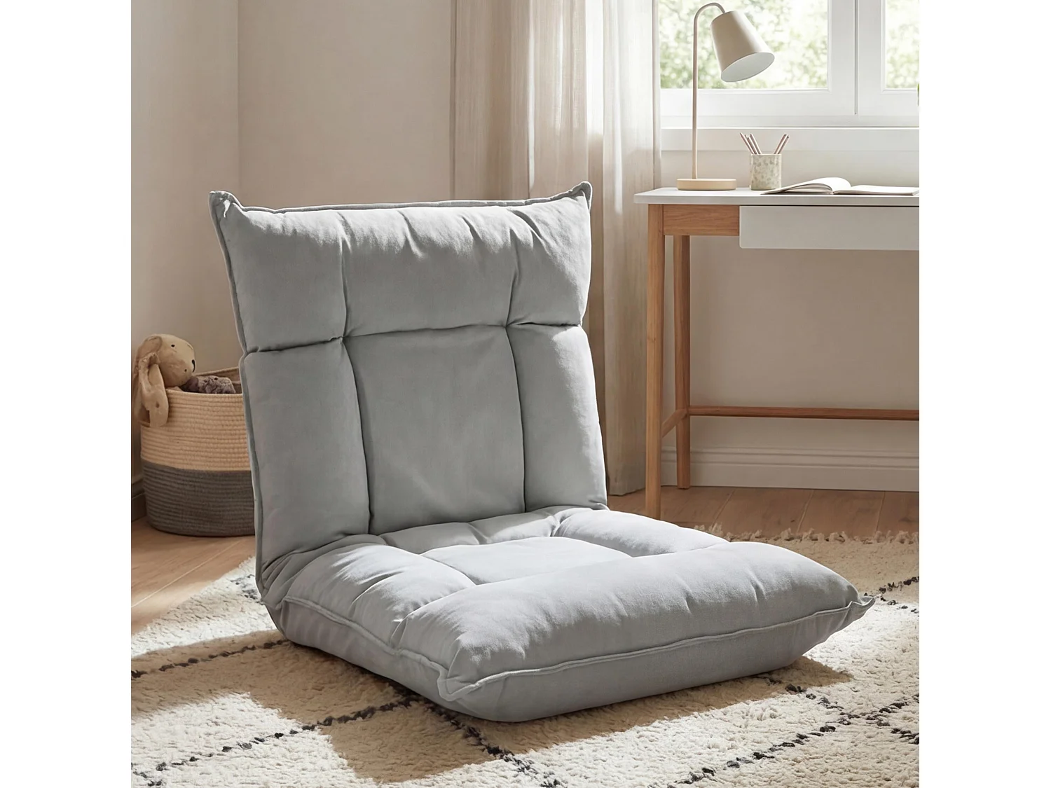 Floor chair MCW-N44,  light grey