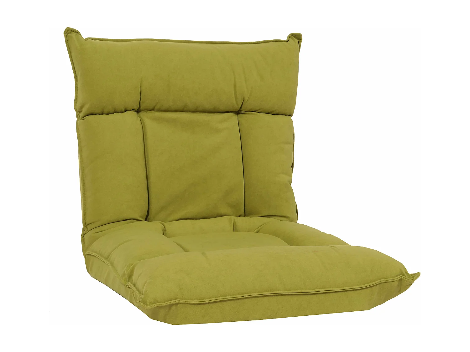 Sedia da pavimento MCW-N44, poltrona da pavimento cuscino 6 posizioni reclinabili, velluto ~ verde