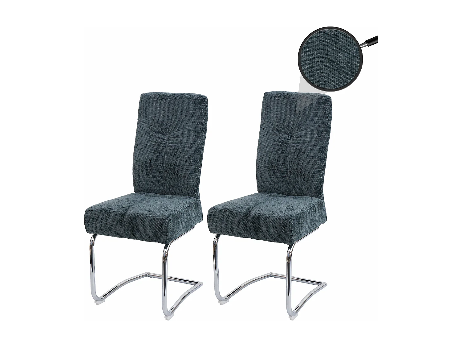 Eetkamerstoel MCW-G56 (set van 2),  blauw-groen