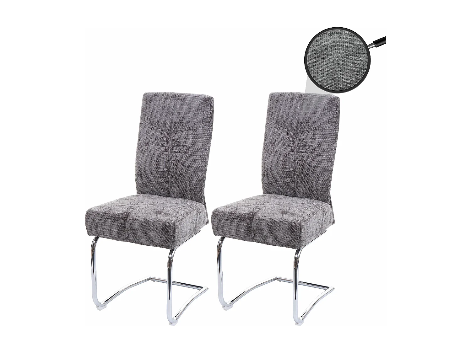 Chaise de salle à manger MCW-G56 (lot de 2),  gris foncé