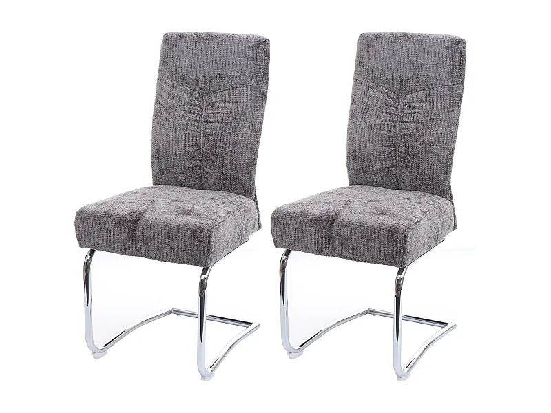 Chaise de salle à manger MCW-G56 (lot de 2),  gris foncé