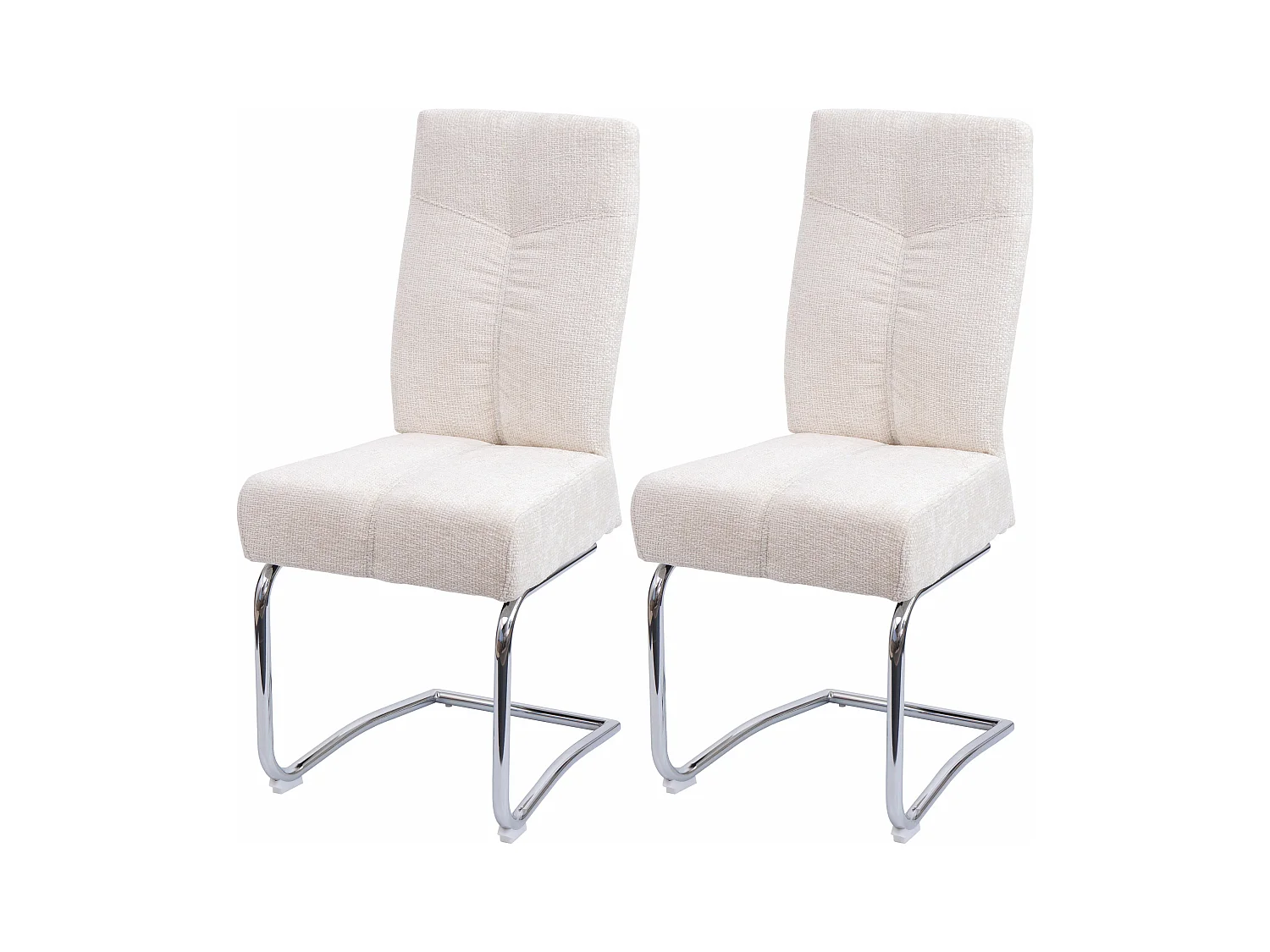 Chaise de salle à manger MCW-G56 (lot de 2),  crème
