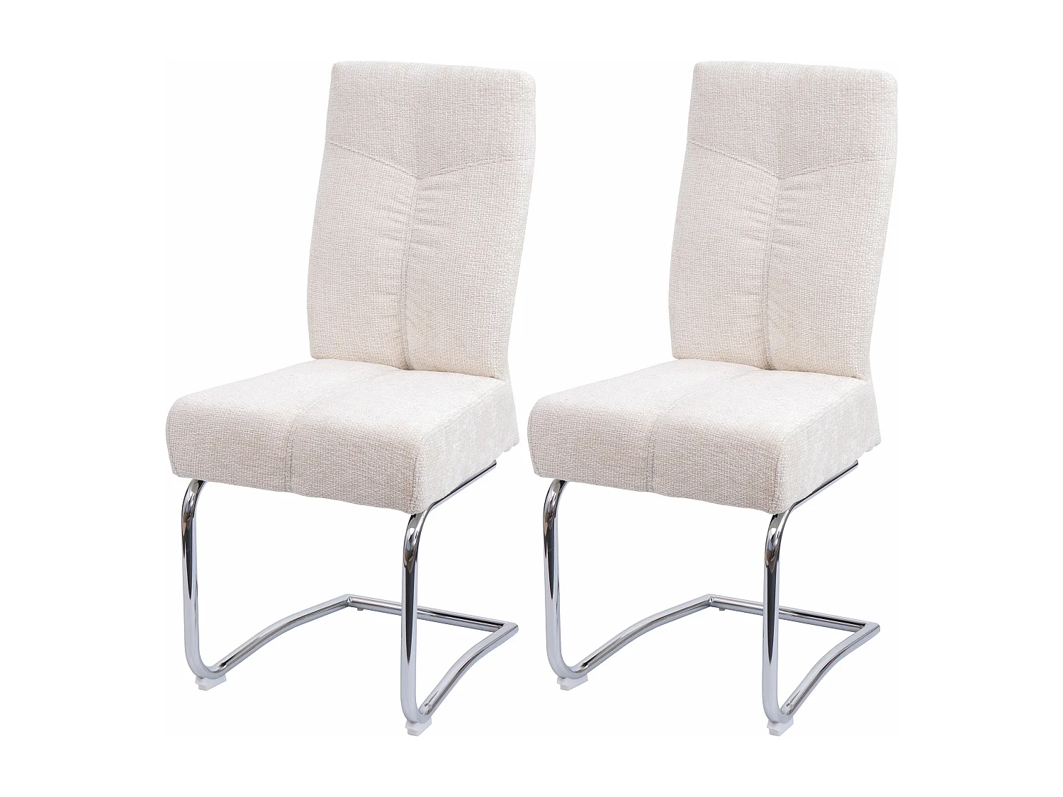 Chaise de salle à manger MCW-G56 (lot de 2),  crème