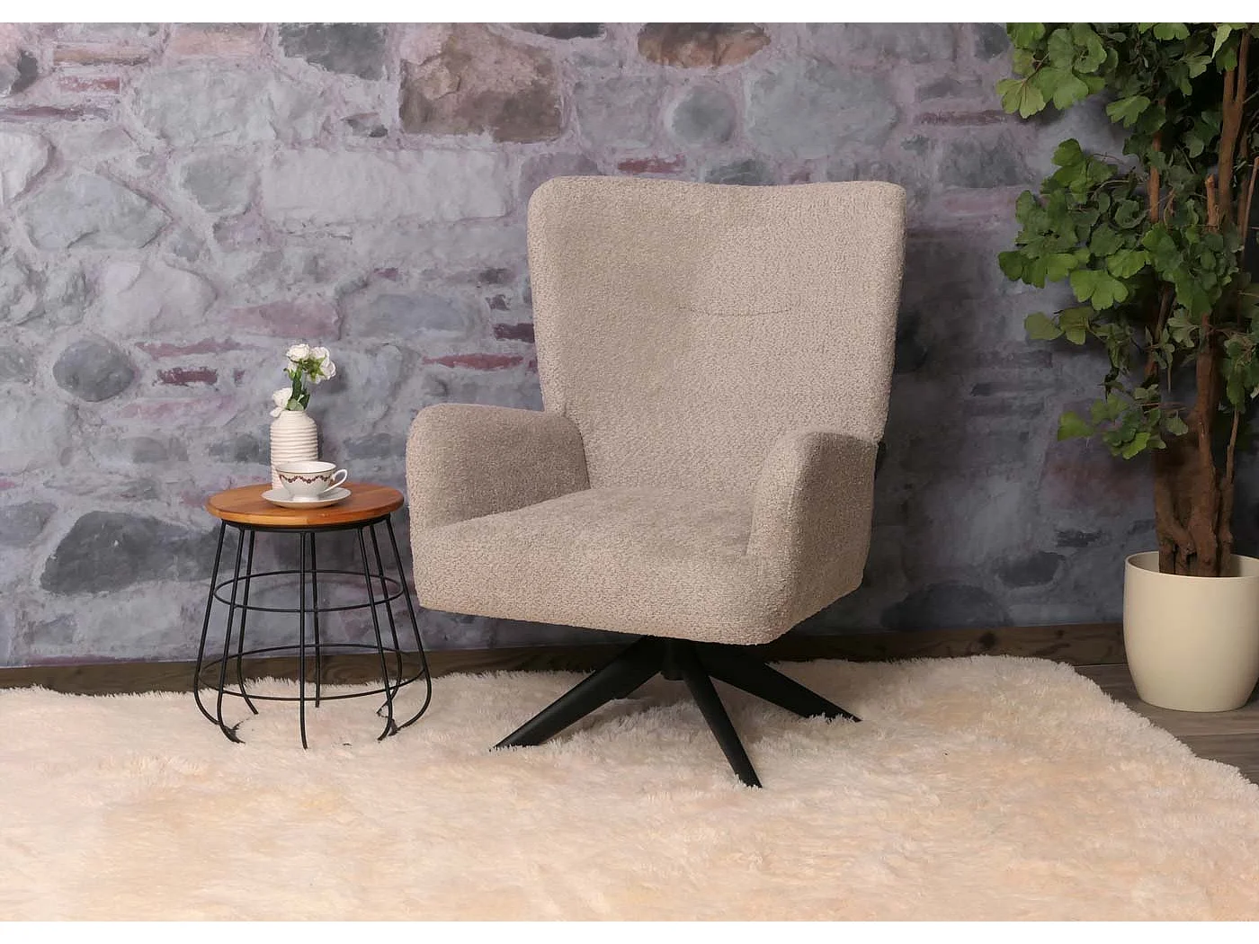 Fotel wypoczynkowy MCW-N65,  taupe