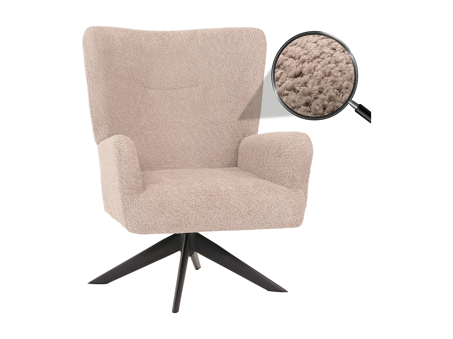 Fotel wypoczynkowy MCW-N65,  taupe