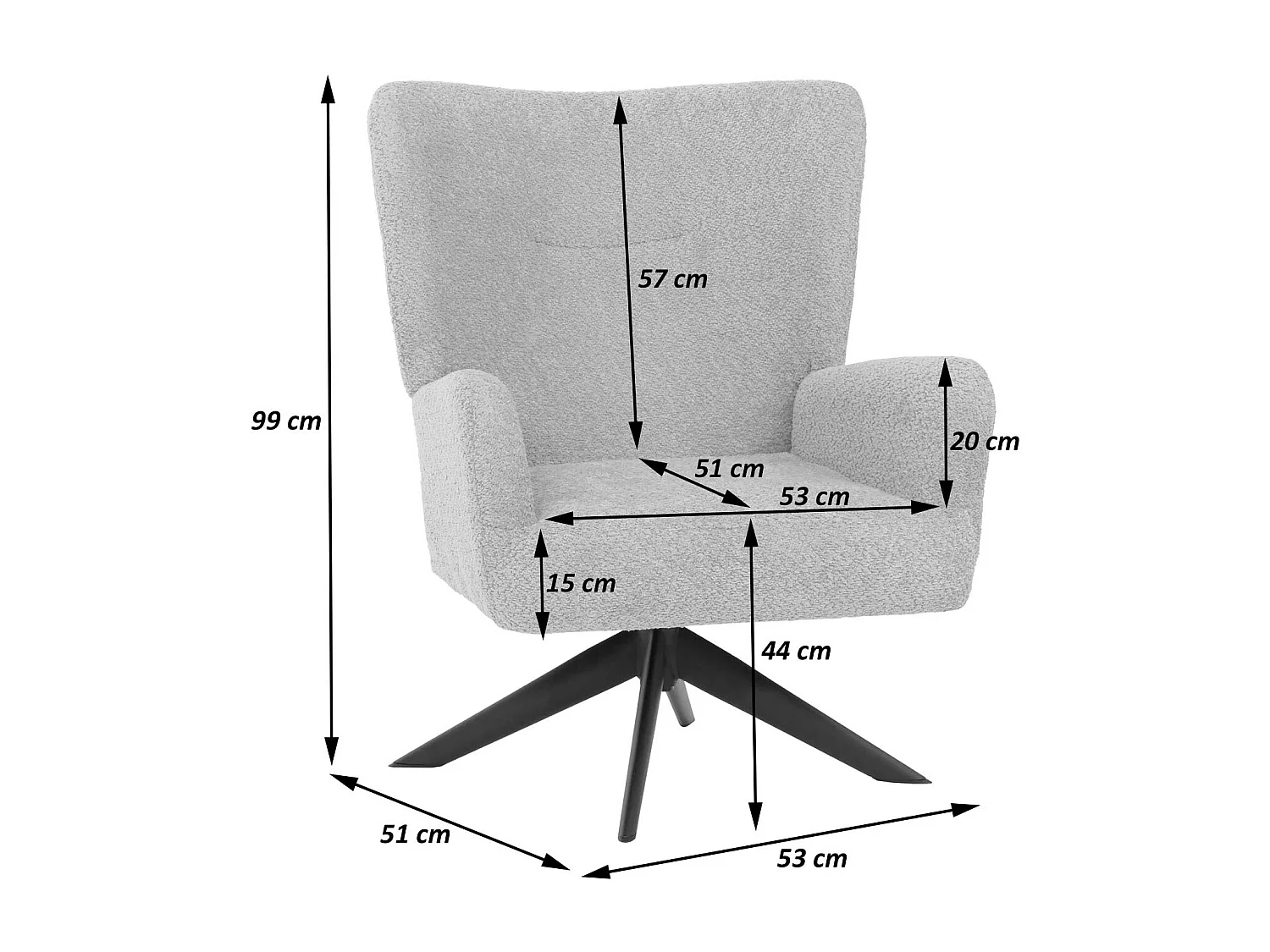 Lounge-Sessel MCW-N65, Terracotta