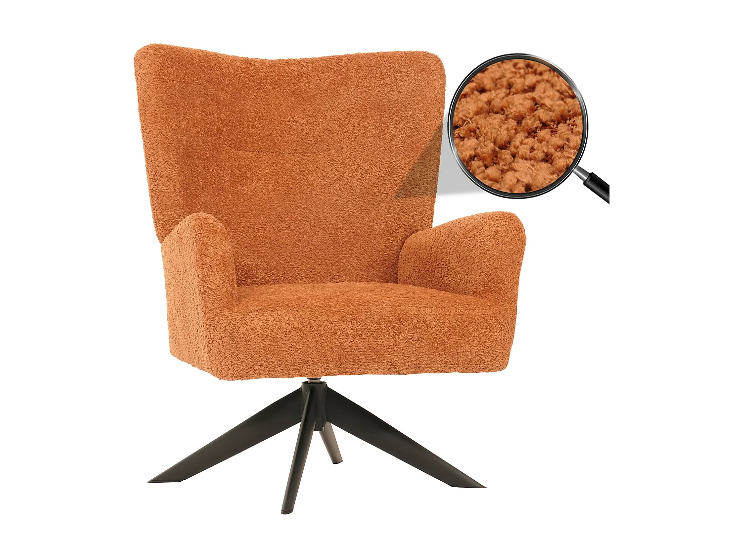 Loungefauteuil MCW-N65,  terracotta