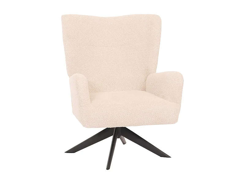 Fauteuil de salon MCW-N65,  crème-beige