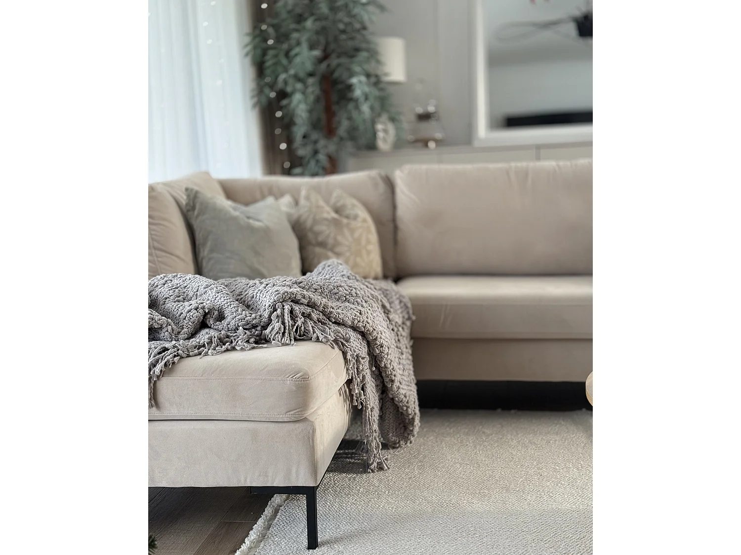 Couverture VELLA Coton 220 x 240 cm Gris