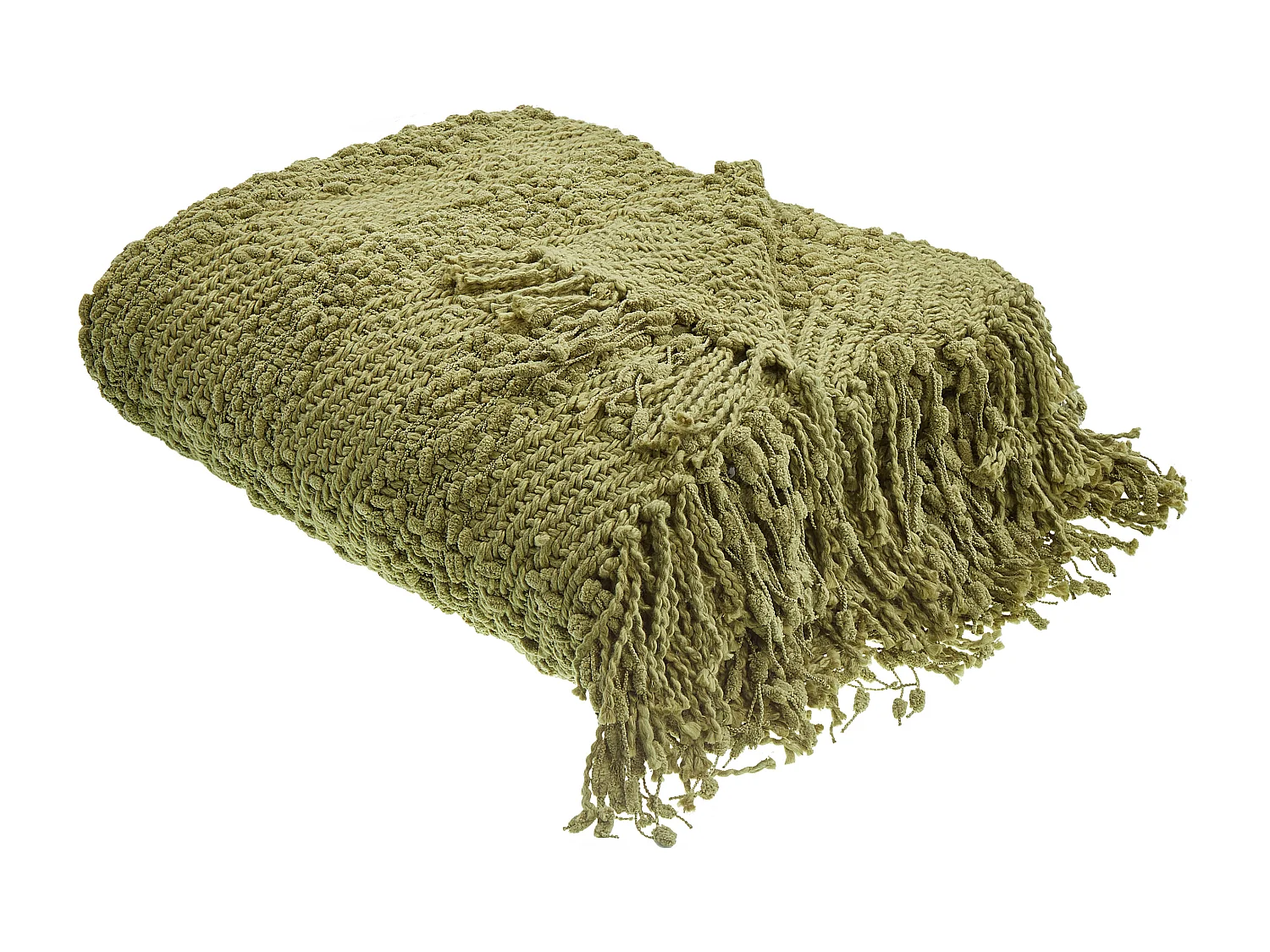 Coperta VELLA Cotone 220 x 240 cm Verde oliva