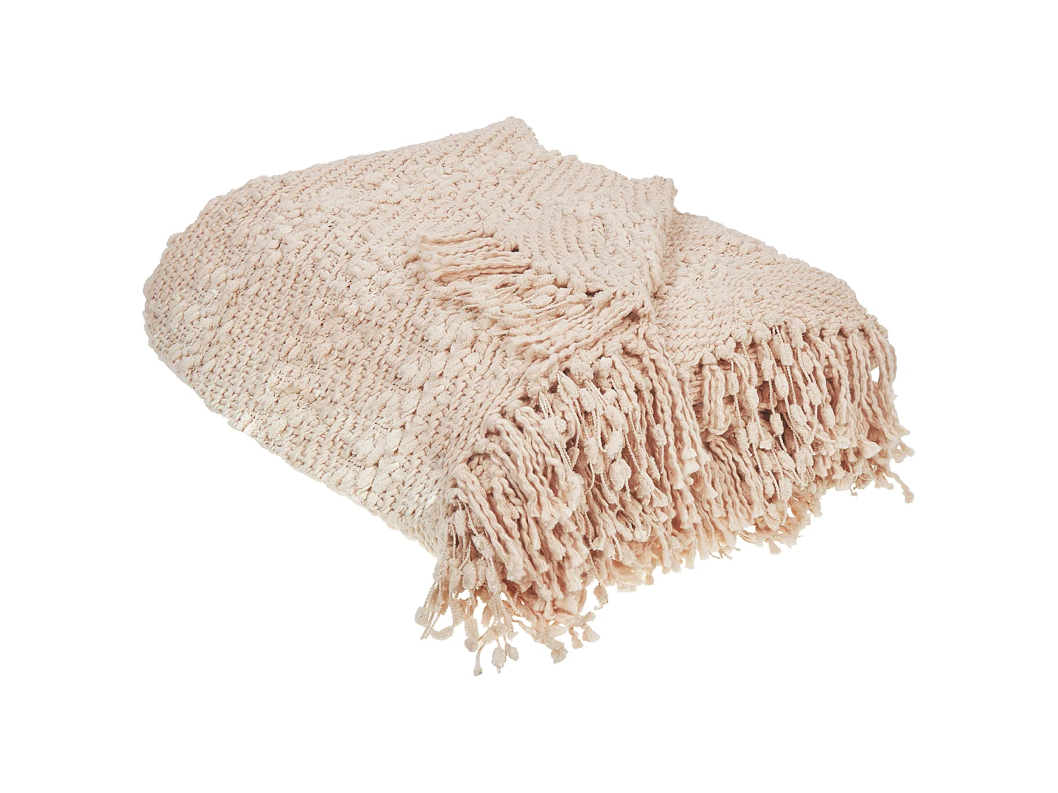 Couverture VELLA Coton 220 x 240 cm Beige clair