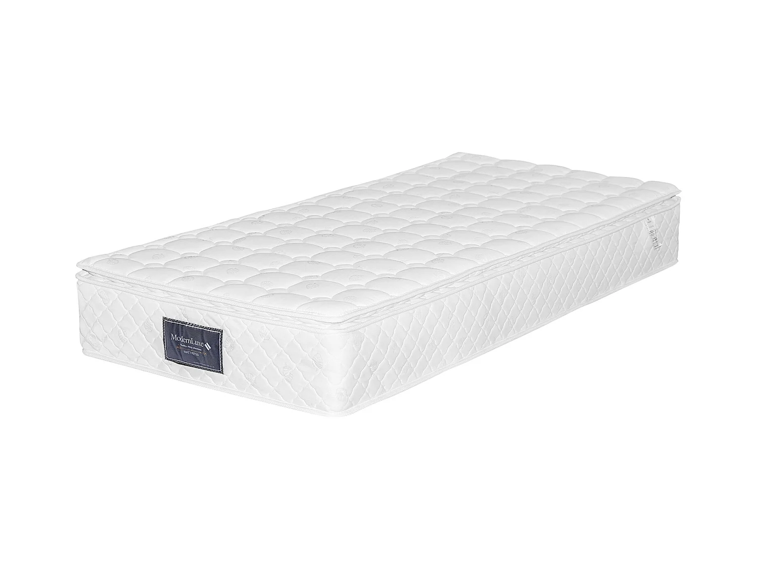 Matelas à ressorts 90x200 cm, matelas mousse froide 7 zones, ressorts ensachés, 100% certifié Oeko-Tex, matelas matelassé en microfibre, fermeté H3, hauteur 25 cm