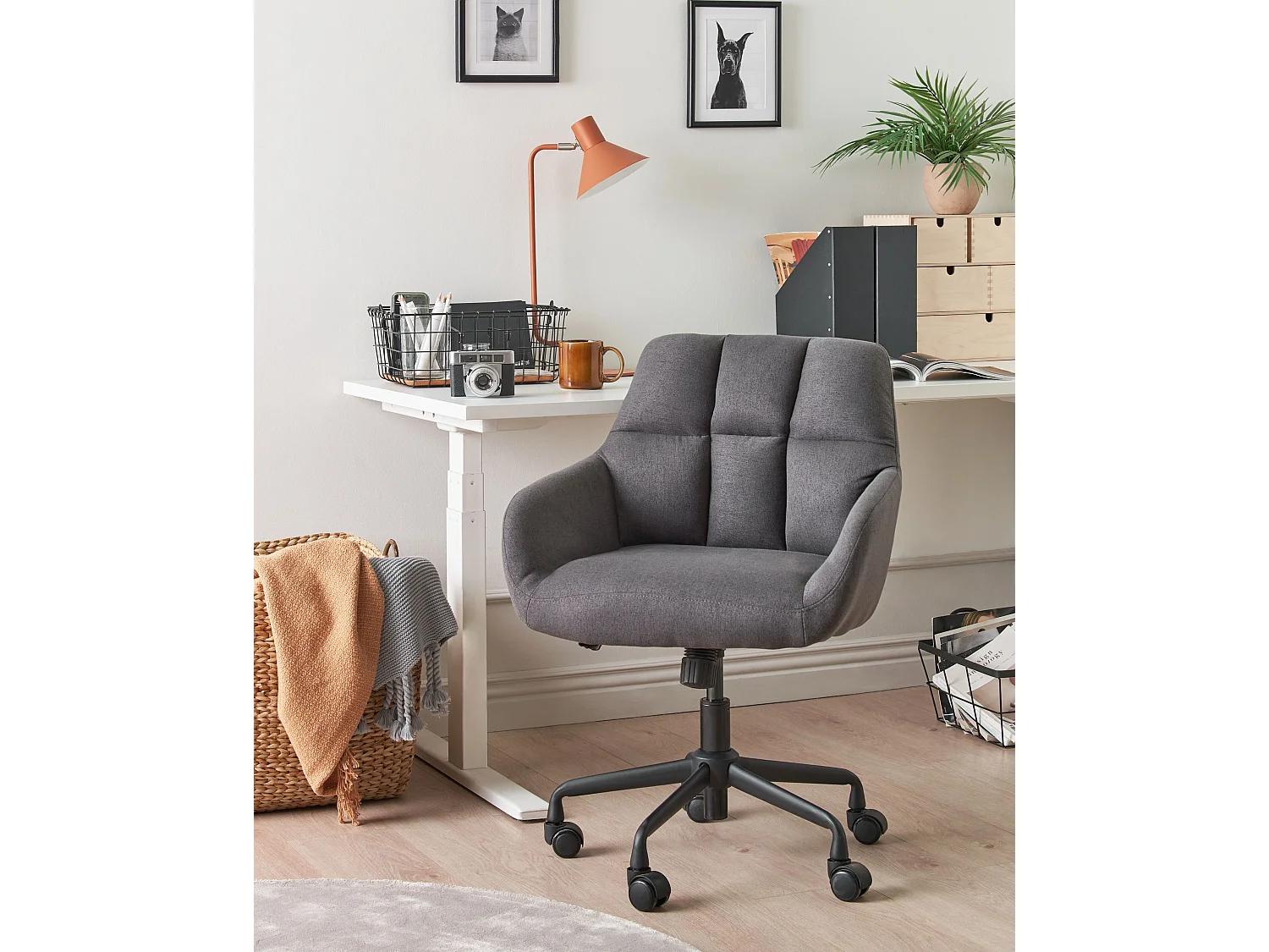 Chaise de bureau PALMDALE Gris