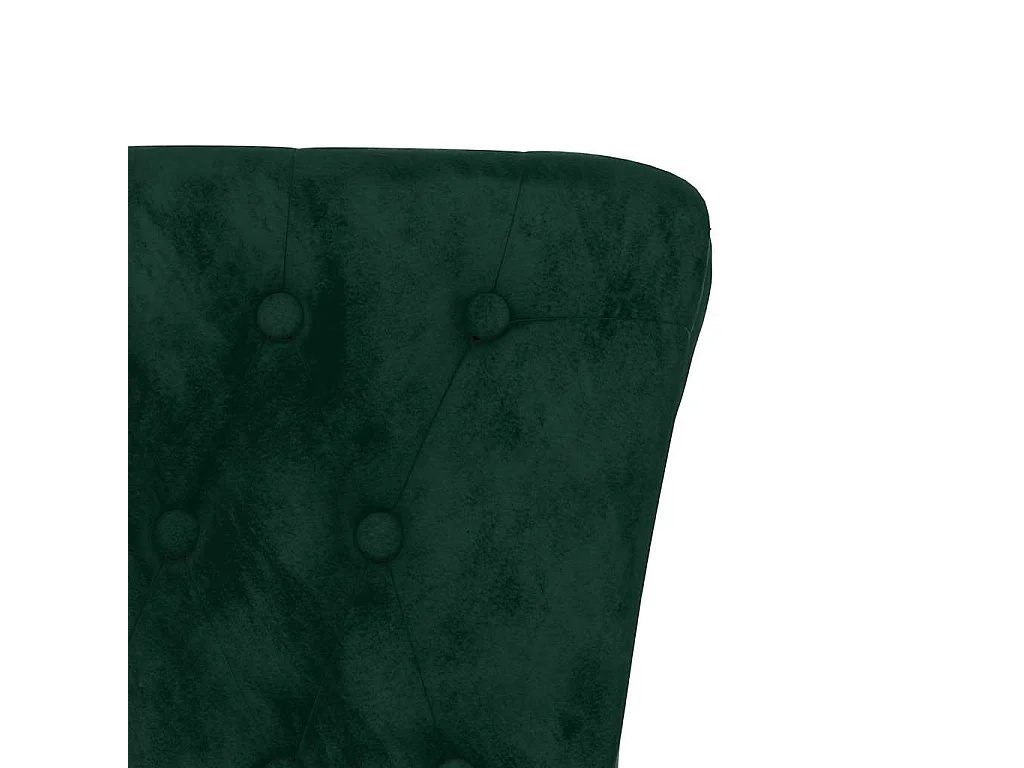 Sillón de respaldo alto con botones terciopelo verde oscuro