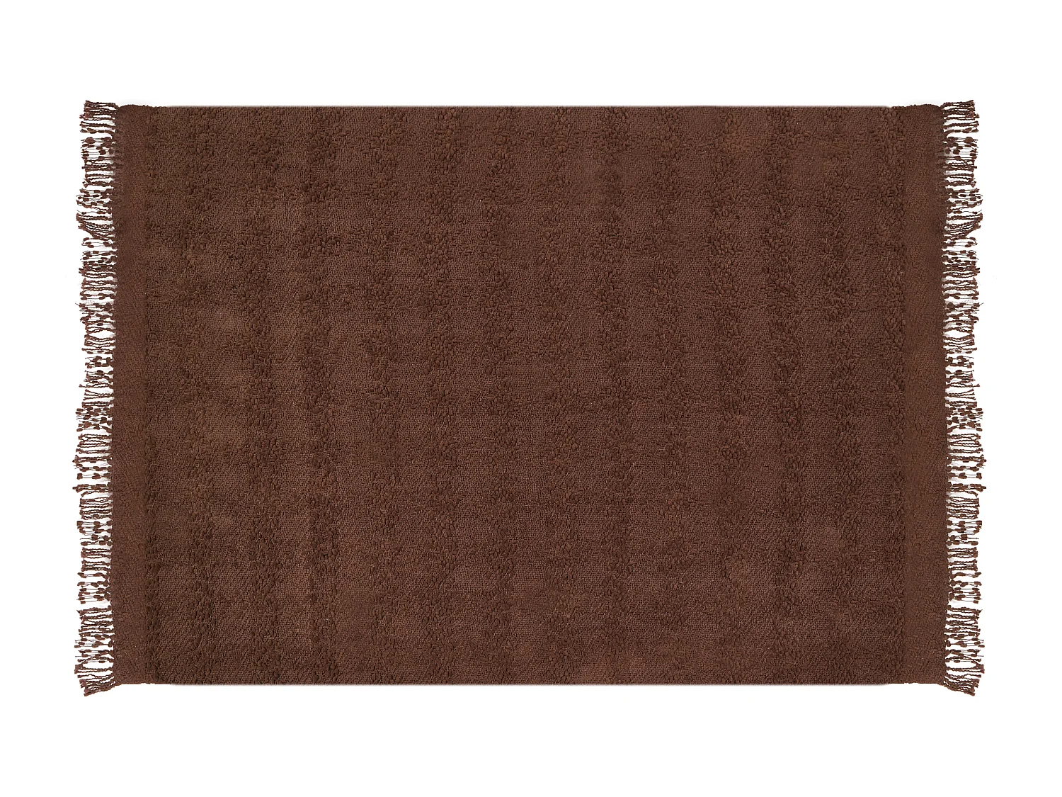 Koc VELLA Bawełna 150 x 200 cm Brązowy