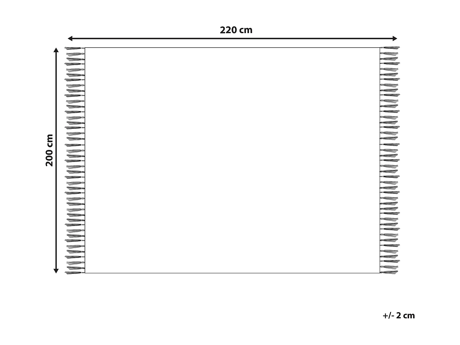 Couverture VELLA Coton 200 x 220 cm Marron