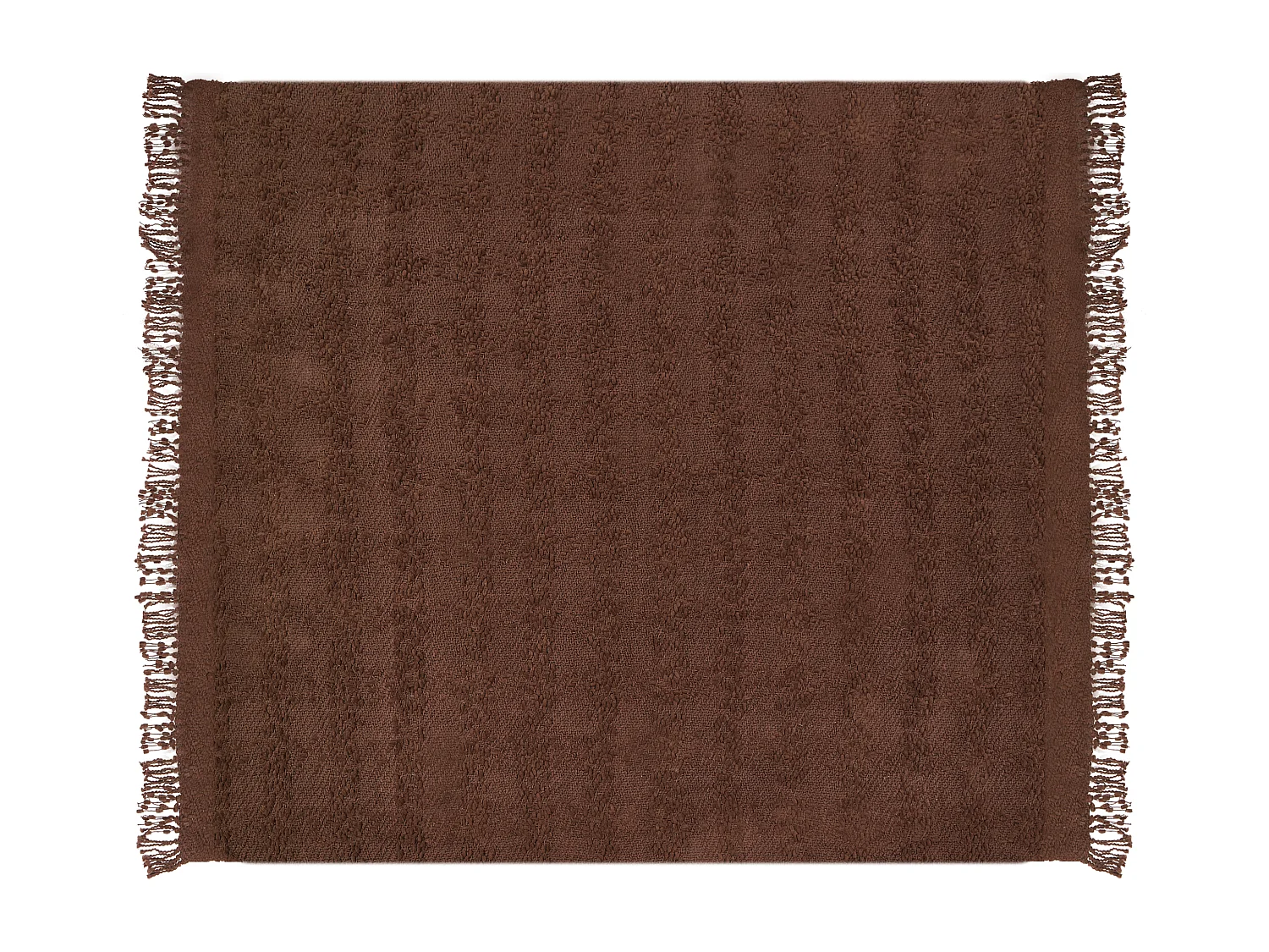 Couverture VELLA Coton 200 x 220 cm Marron