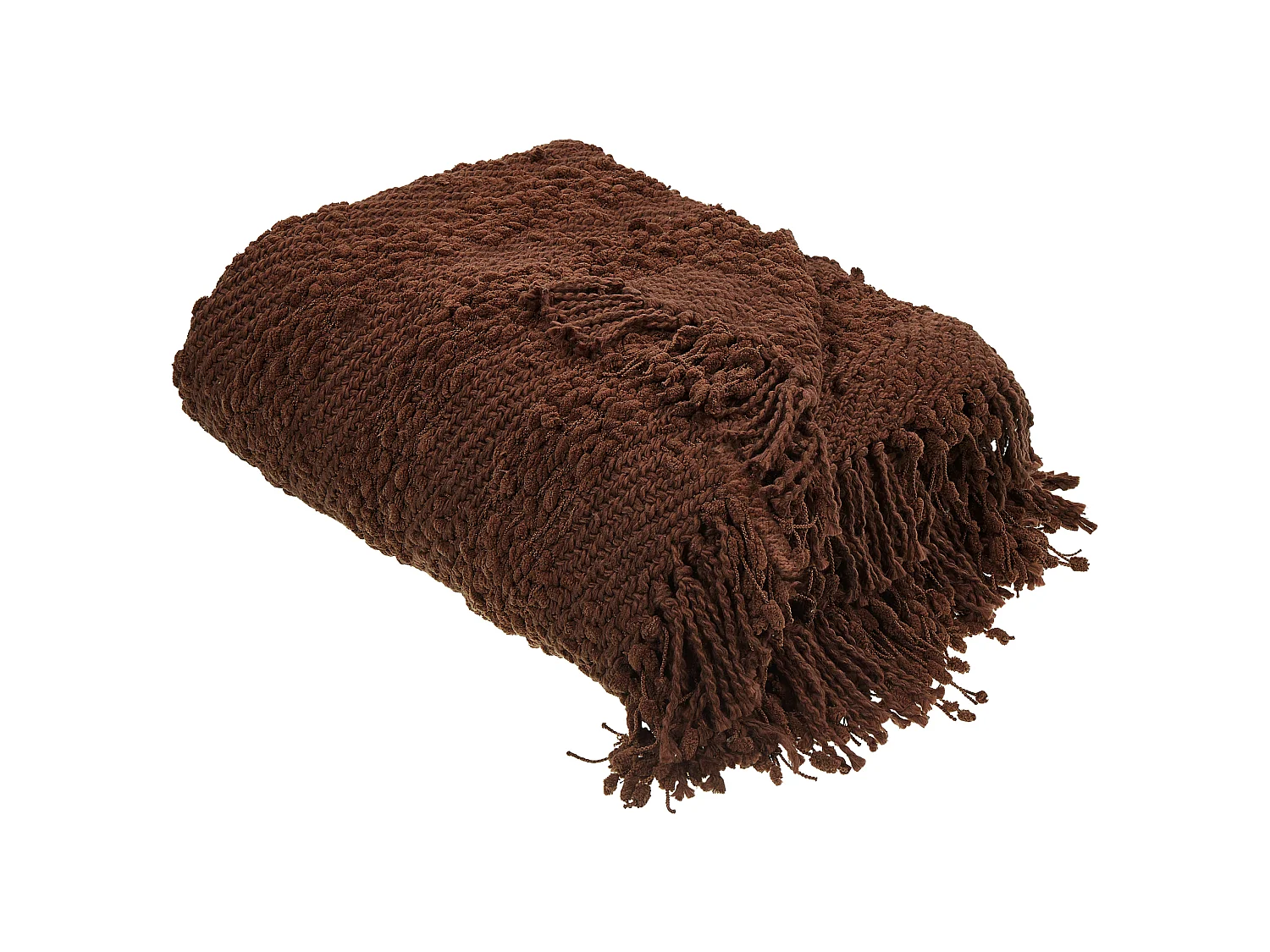 Kuscheldecke VELLA Baumwolle 200 x 220 cm Braun