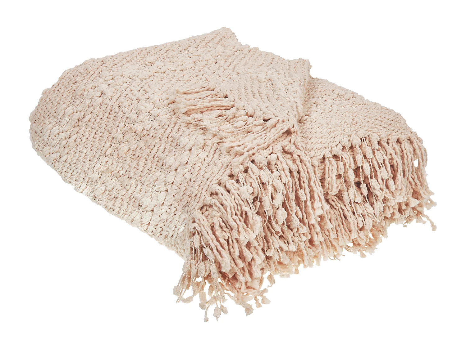 Couverture VELLA Coton 200 x 220 cm Beige clair