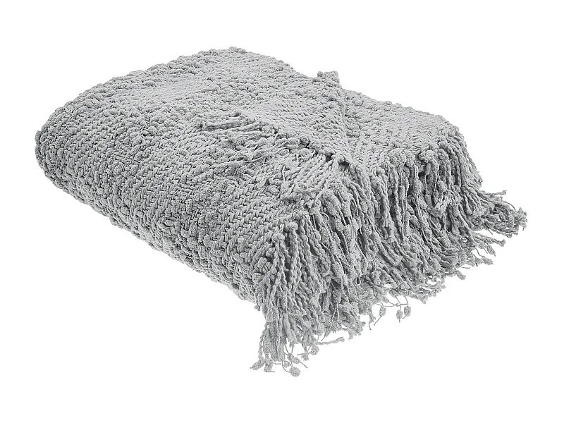 Kuscheldecke VELLA Baumwolle 200 x 220 cm Grau