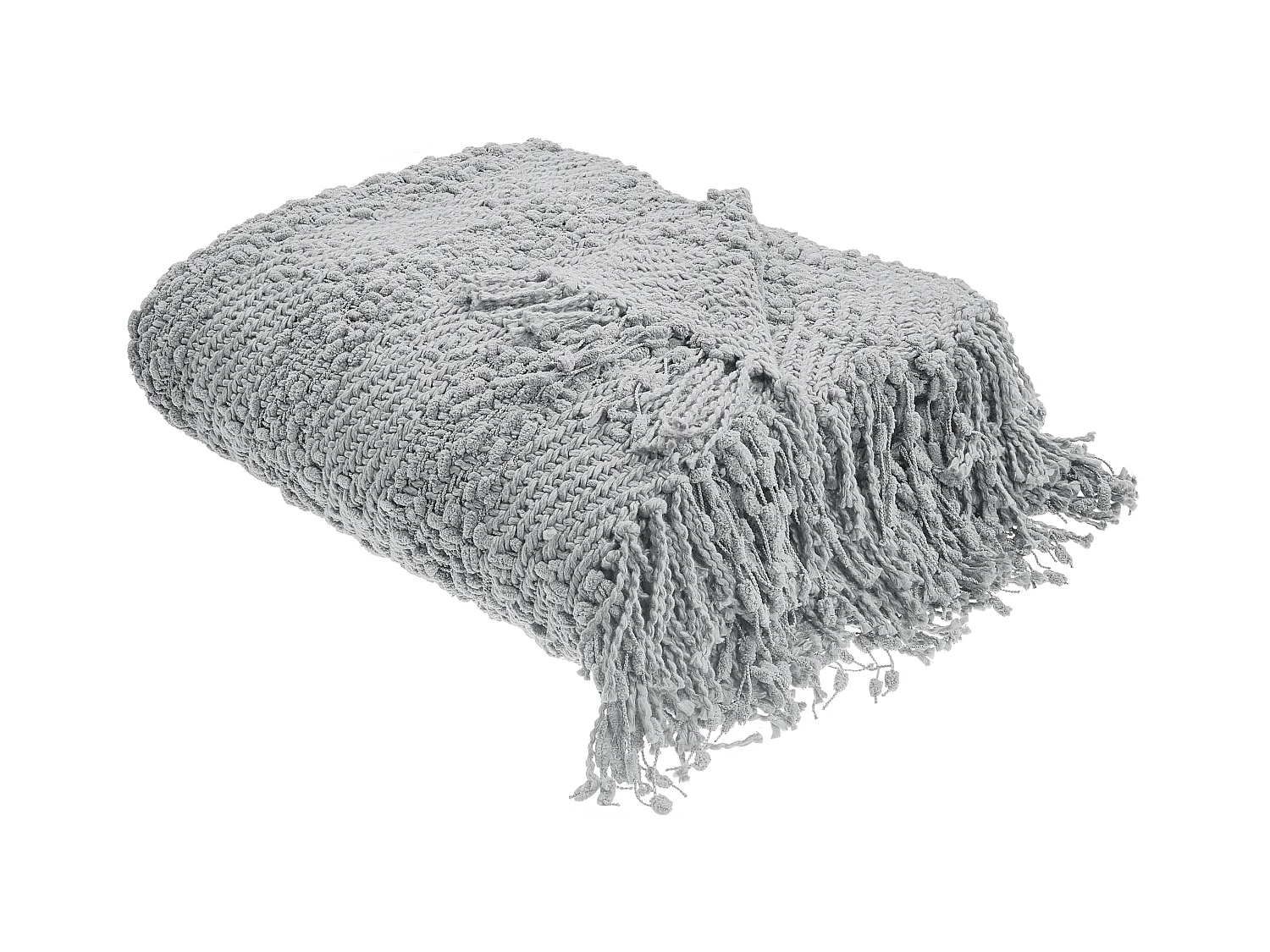 Plaid VELLA Katoen 200 x 220 cm Grijs