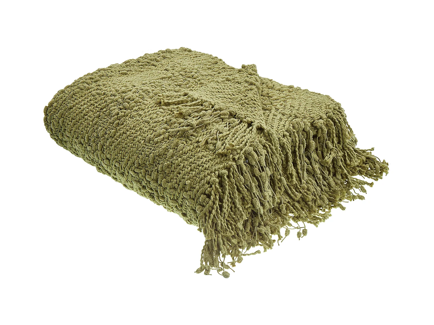 Couverture VELLA Coton 150 x 200 cm Vert olive